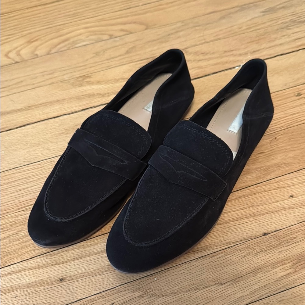 H&M - Women’s Suede Black Loafers - size 8
